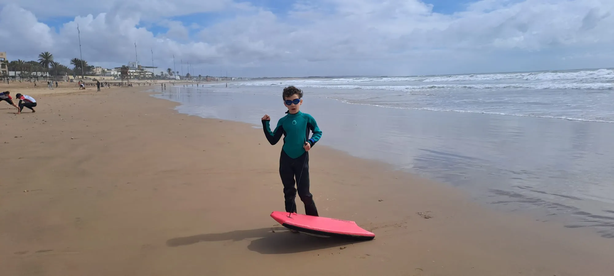 Simo surfing a clean Agadir wave